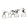 6_Lyna 30 1/2" Wide Chrome 4-Light Vanity Bath Light more views