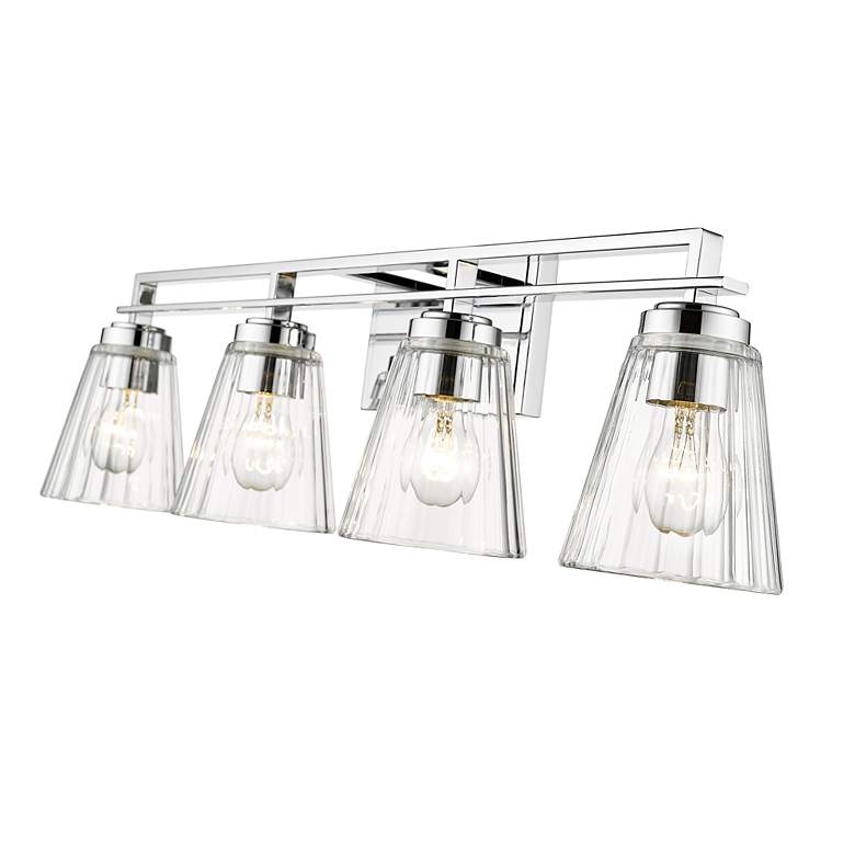 Image 7 Lyna 30 1/2" Wide Chrome 4-Light Vanity Bath Light more views
