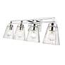 7_Lyna 30 1/2" Wide Chrome 4-Light Vanity Bath Light more views