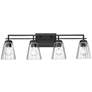 2_Lyna 30 1/2" Wide Matte Black 4-Light Vanity Bath Light