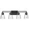 Lyna 30 1/2" Wide Matte Black 4-Light Vanity Bath Light