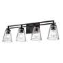 6_Lyna 30 1/2" Wide Matte Black 4-Light Vanity Bath Light more views