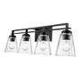 7_Lyna 30 1/2" Wide Matte Black 4-Light Vanity Bath Light more views