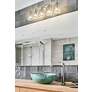 Thumbnail3 of Lyna 38 3/4" Wide Brushed Nickel 5-Light Vanity Bath Light more views