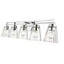 7_Lyna 38 3/4" Wide Chrome 5-Light Bath Light more views