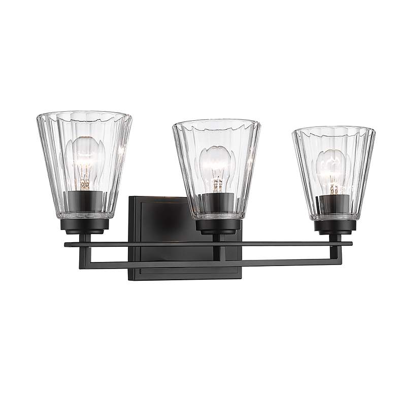 Image 4 Lyna by Z-Lite Matte Black 3 Light Vanity more views