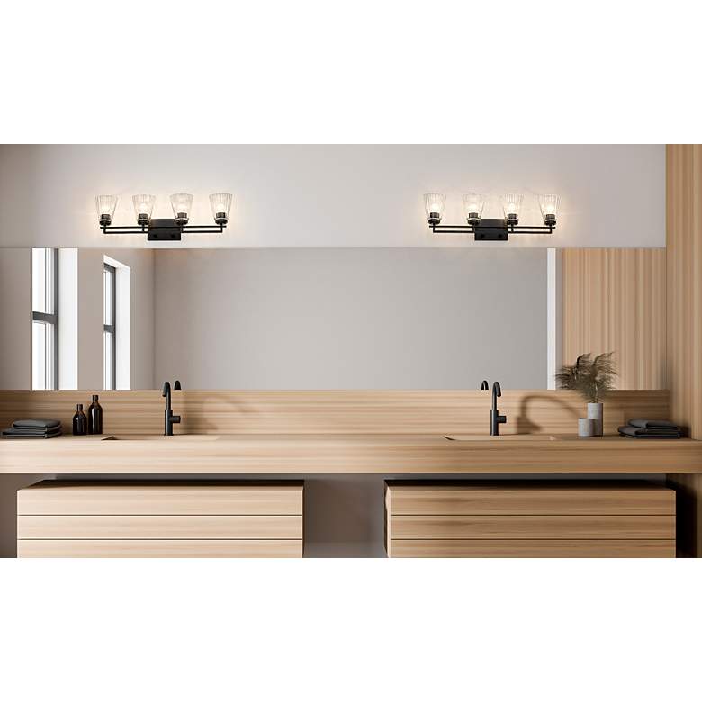 Image 4 Lyna by Z-Lite Matte Black 4 Light Vanity more views