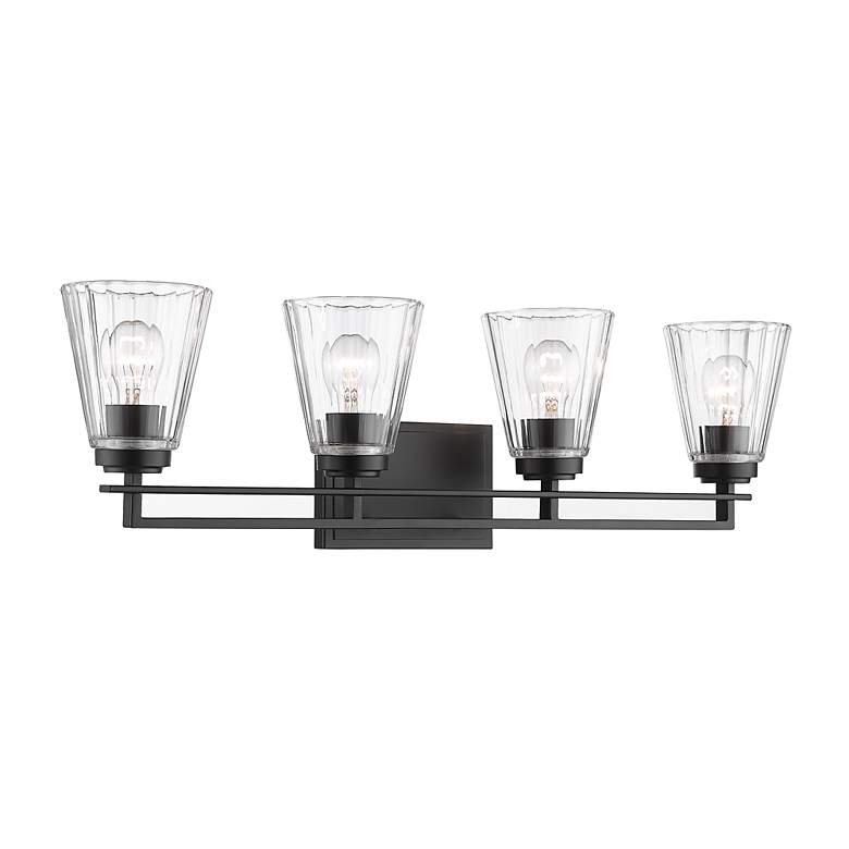 Image 5 Lyna by Z-Lite Matte Black 4 Light Vanity more views