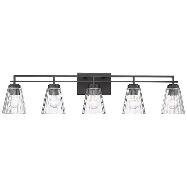 Image 2 Lyna by Z-Lite Matte Black 5 Light Vanity