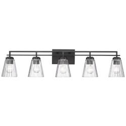 Lyna by Z-Lite Matte Black 5 Light Vanity