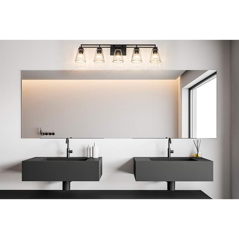 Image 3 Lyna by Z-Lite Matte Black 5 Light Vanity more views