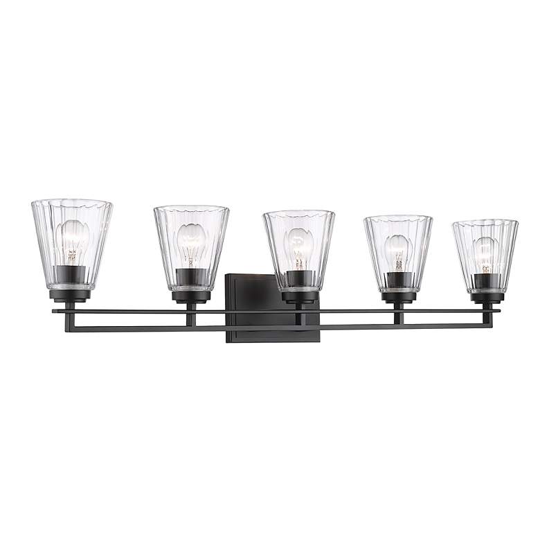 Image 5 Lyna by Z-Lite Matte Black 5 Light Vanity more views