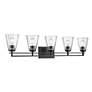 5_Lyna by Z-Lite Matte Black 5 Light Vanity more views