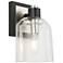 Lyndon 10" High Black And Brushed Nickel Bathroom Sconce