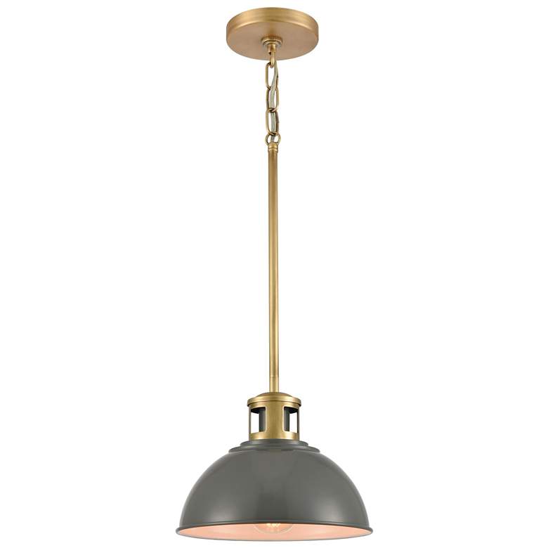 Image 1 Lyndon 10" Wide 1-Light Mini Pendant - Gray