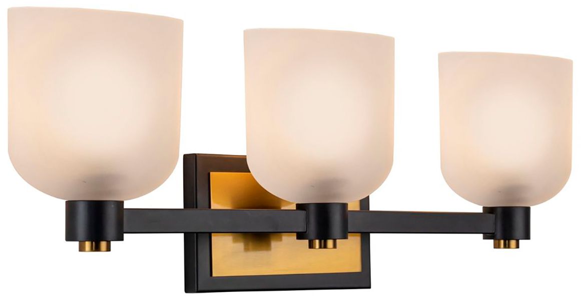 Image 3 Lyndon 24.01" Wide 3-Light Black Bathroom Vanity With Clear Glass Shad more views