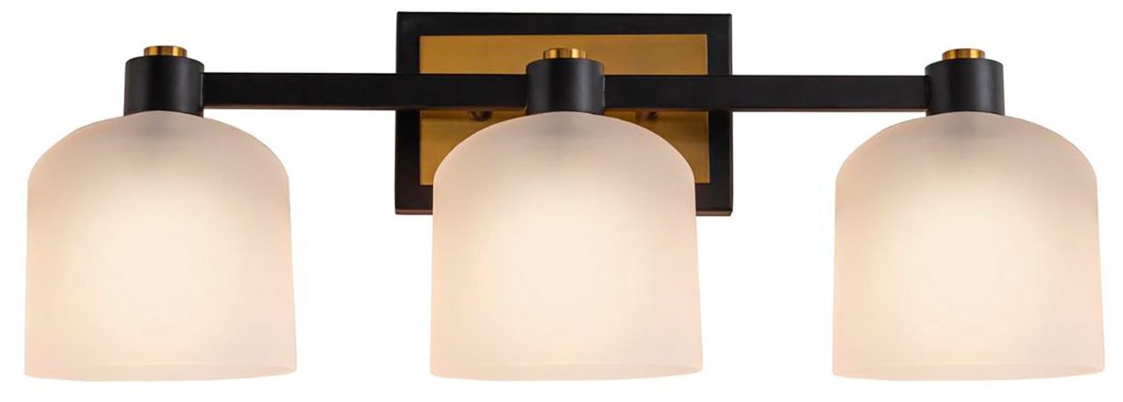 Image 5 Lyndon 24.01" Wide 3-Light Black Bathroom Vanity With Clear Glass Shad more views