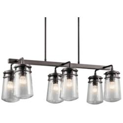 Lyndon 36 3/4" Wide Bronze Kitchen Island Light Chandelier