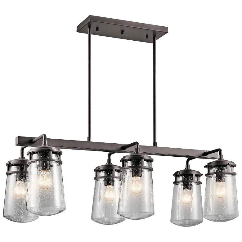 Image 3 Lyndon 36 3/4" Wide Bronze Kitchen Island Light Chandelier more views