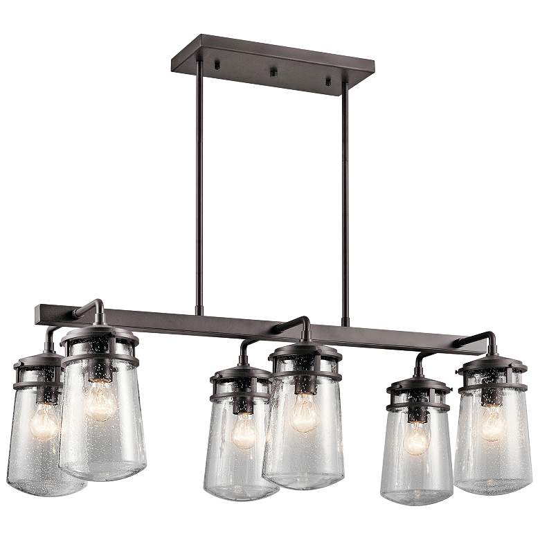 Image 3 Lyndon 36 3/4 inch Wide Bronze Kitchen Island Light Chandelier more views