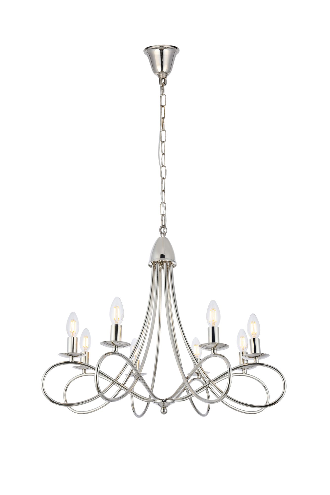 Lyndon 8 Lt Polished Nickel Pendant