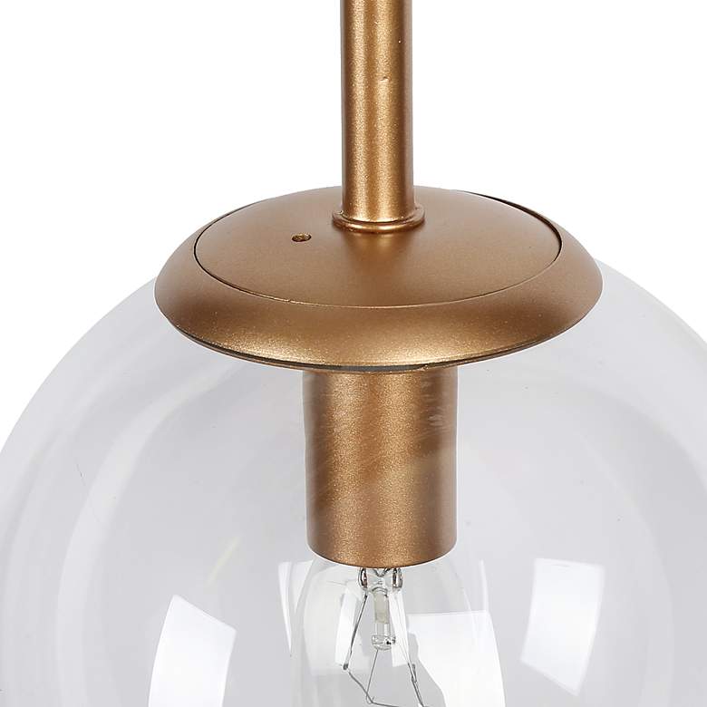 Image 4 Lyner 30" Wide Black and Champagne Gold 3-Light Bath Light more views