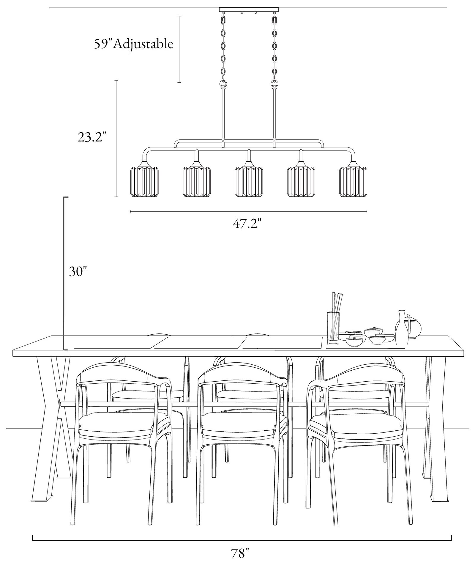 Lyngearary 5-Light Crystal Gold Island Chandelier