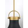 4_Lynk 16 1/2" Wide Matte Black and Legacy Brass Pendant Light more views