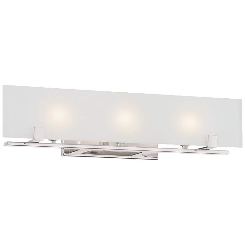 Image 1 Lynne; 3 Light; Halogen Vanity Fixture with Frosted Glass; Lamps Included