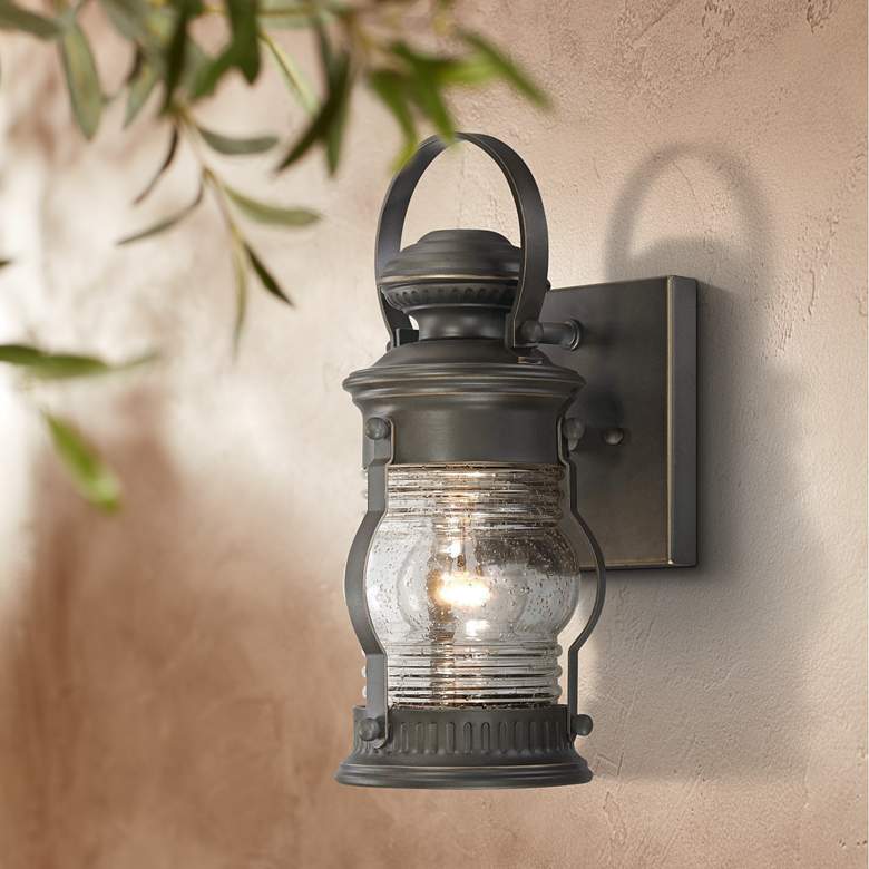 Image 1 Lynnfield 11 1/2 inch High Oil-Rubbed Bronze Outdoor Wall Light