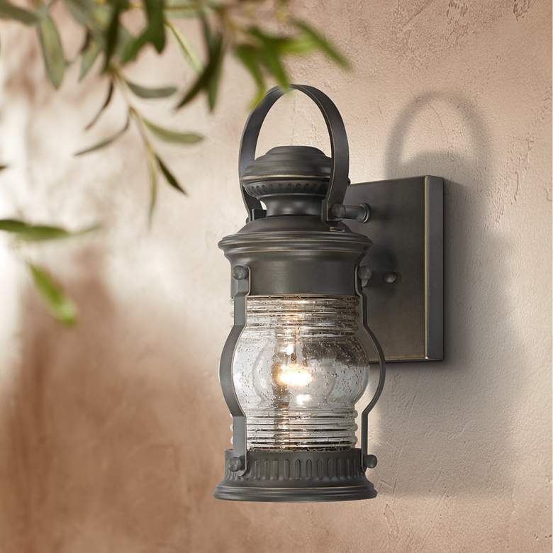 Image 1 Lynnfield 11 1/2" High Oil-Rubbed Bronze Outdoor Wall Light