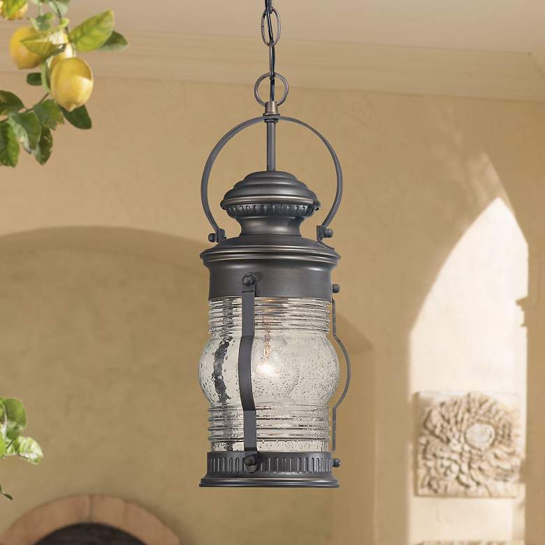 Image 1 Lynnfield 16" High Oil-Rubbed Bronze Hanging Outdoor Light