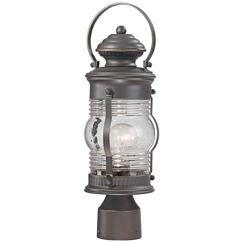Image 1 Lynnfield 17 3/4 inch High Oil-Rubbed Bronze Outdoor Post Light