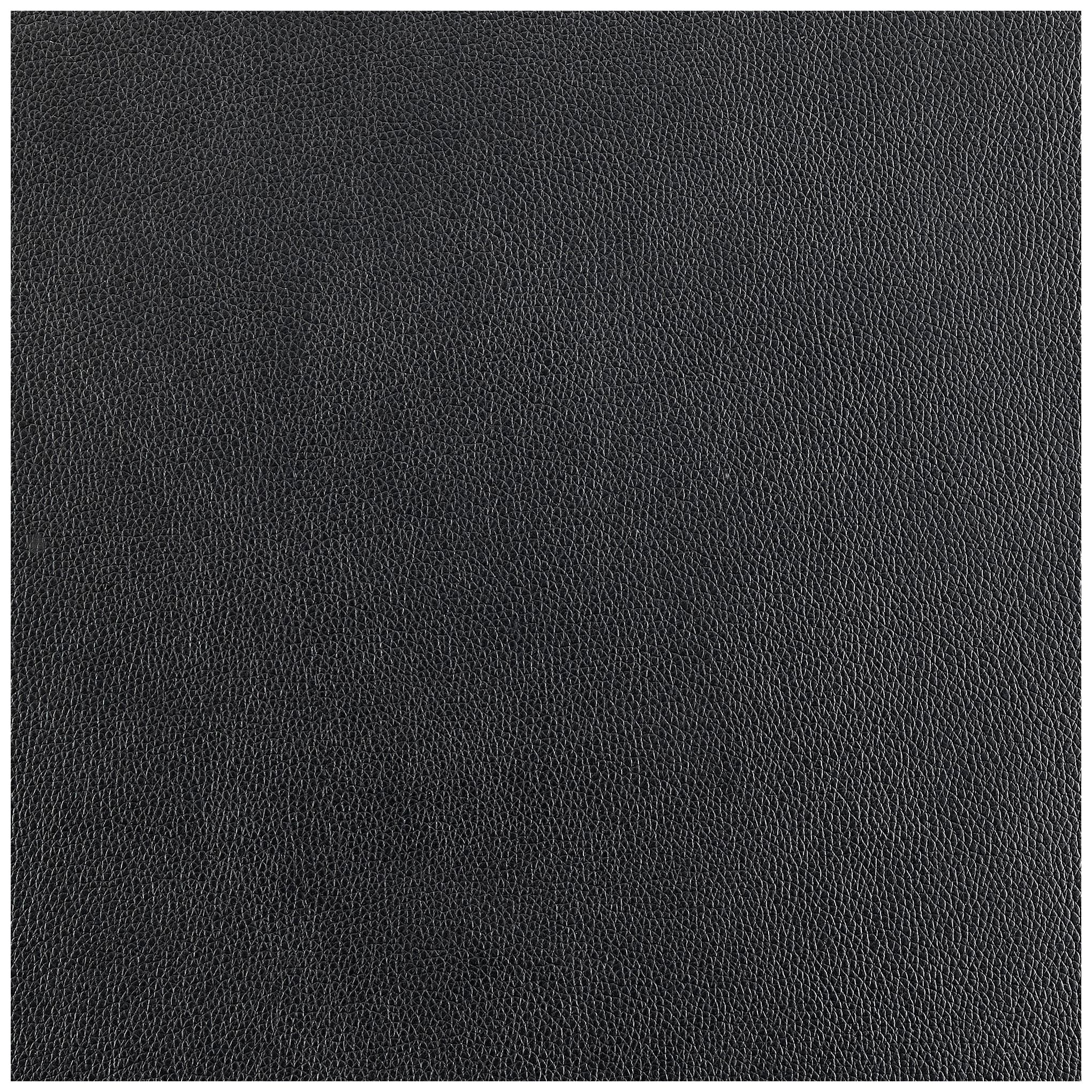 Lynof 26 in. Swivel Barstool in Stainless Steel, Black Faux Leather