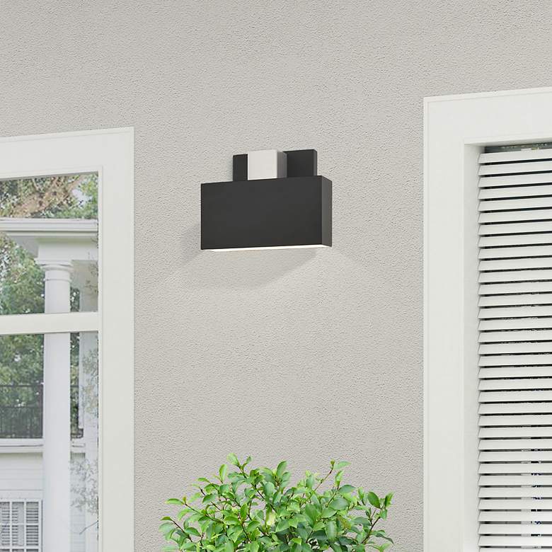 Image 1 Lynx 1 Light Black Outdoor ADA Wall Sconce