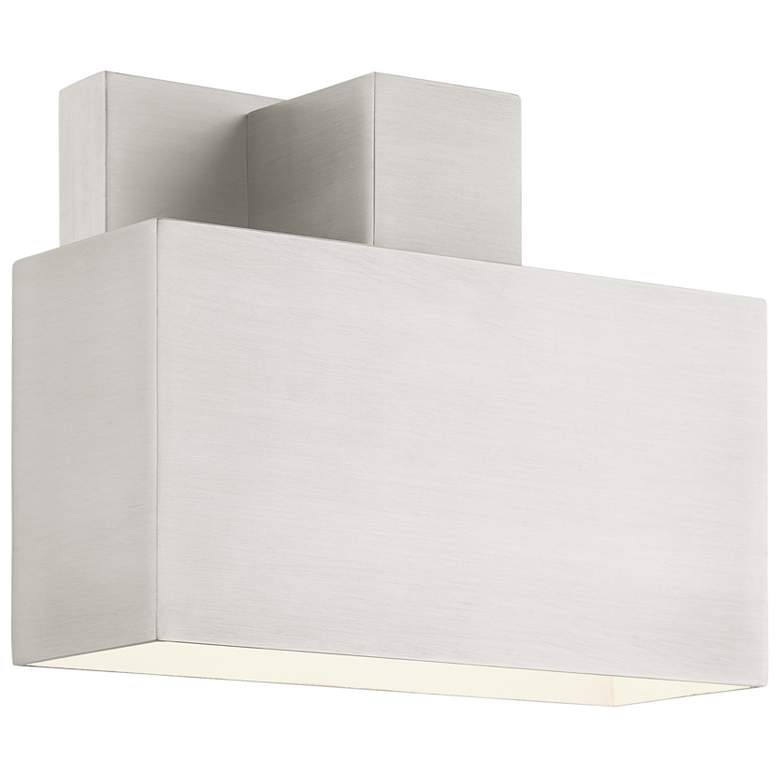 Image 2 Lynx 1 Light Brushed Nickel Outdoor ADA Wall Sconce