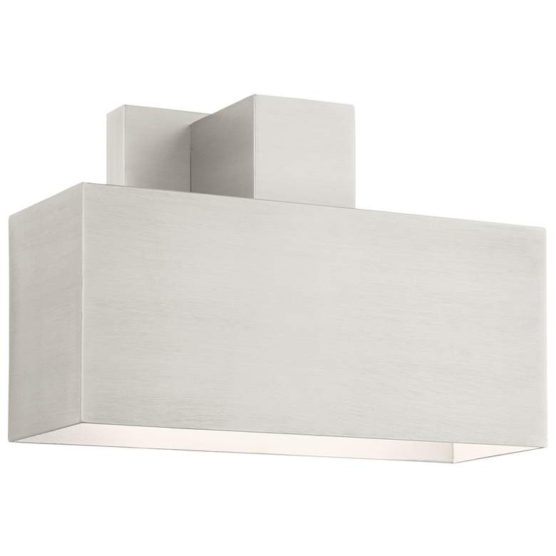 Image 1 Lynx 1 Light Brushed Nickel Outdoor ADA Wall Sconce