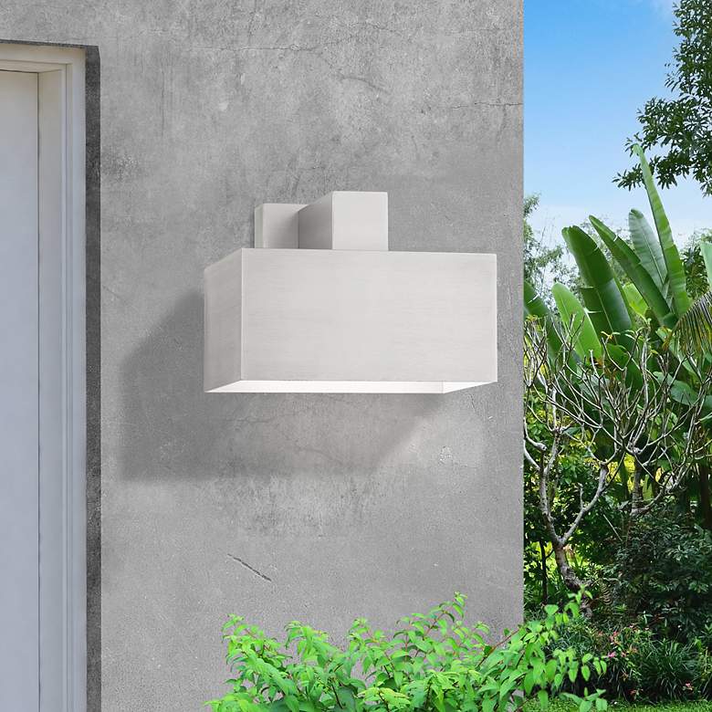 Image 1 Lynx 1 Light Brushed Nickel Outdoor ADA Wall Sconce