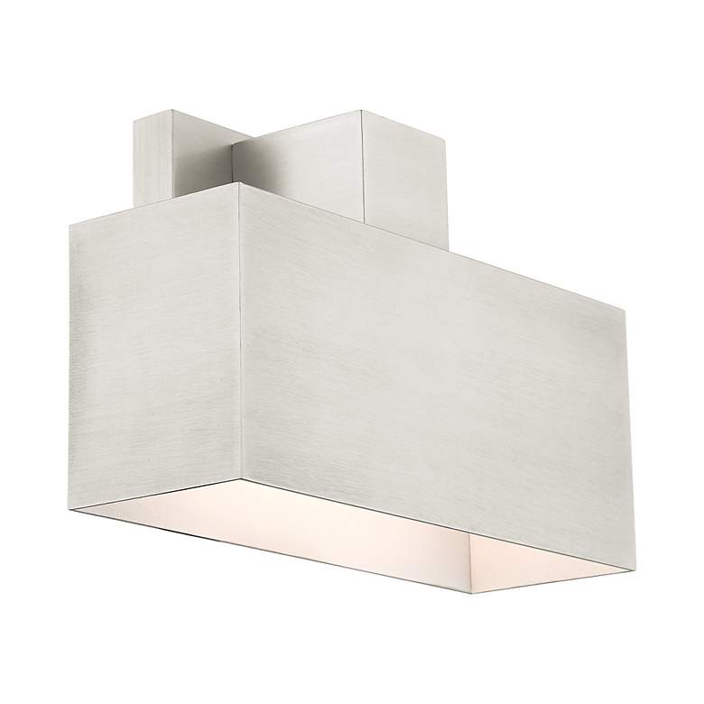 Image 7 Lynx 1 Light Brushed Nickel Outdoor ADA Wall Sconce more views