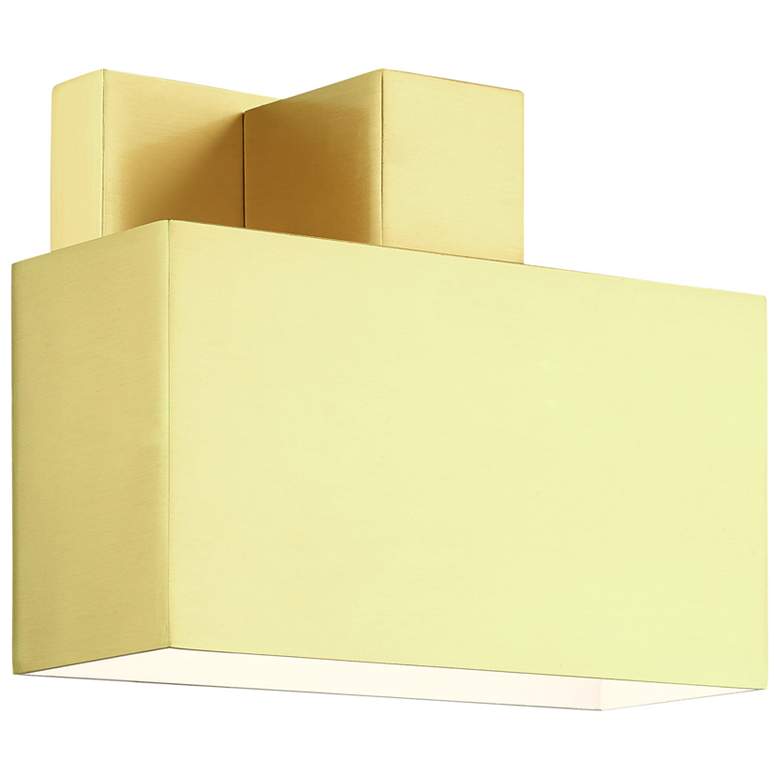 Image 1 Lynx 1 Light Satin Brass Outdoor ADA Wall Sconce