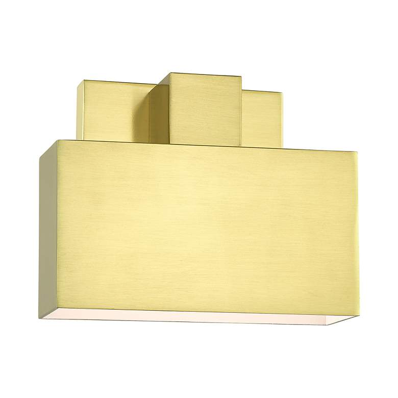 Image 5 Lynx 1 Light Satin Brass Outdoor ADA Wall Sconce more views