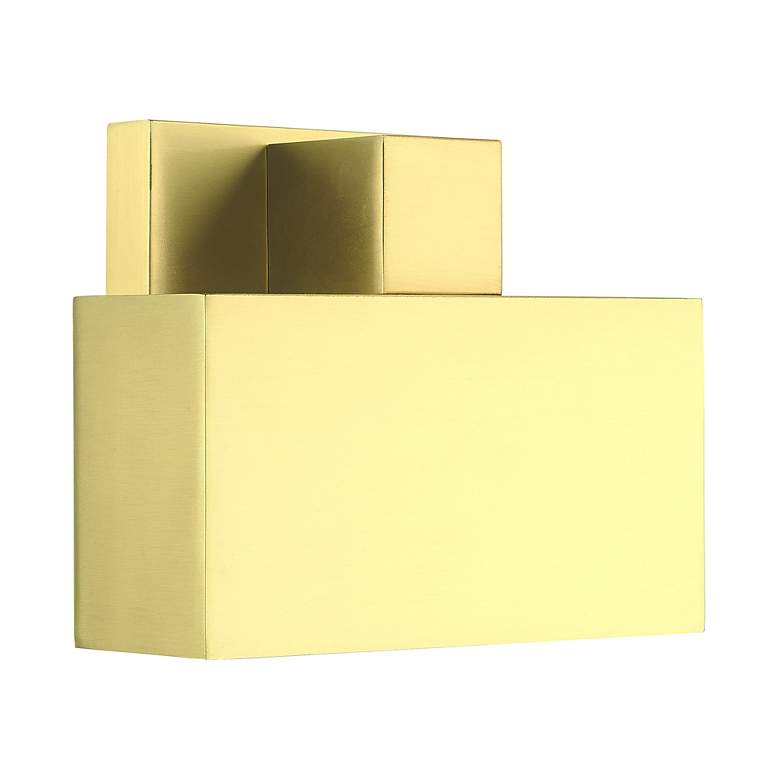 Image 6 Lynx 1 Light Satin Brass Outdoor ADA Wall Sconce more views