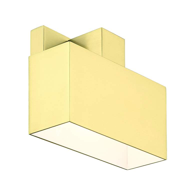 Image 7 Lynx 1 Light Satin Brass Outdoor ADA Wall Sconce more views