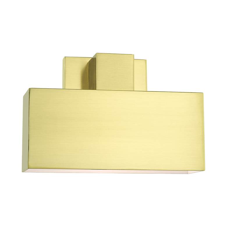 Image 5 Lynx 1 Light Satin Brass Outdoor ADA Wall Sconce more views