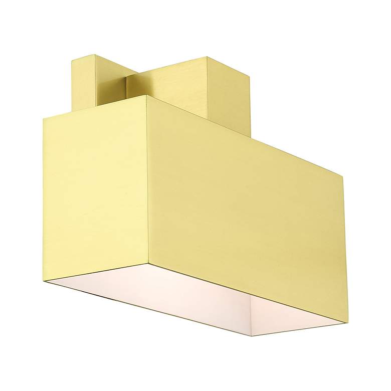 Image 7 Lynx 1 Light Satin Brass Outdoor ADA Wall Sconce more views