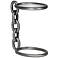 Lynx 17 1/2" Wide Pewter Aluminum Stacked Chain Accent Table