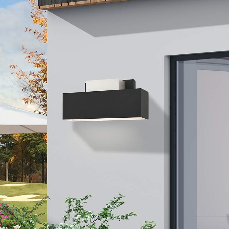 Image 1 Lynx 2 Light Black Outdoor ADA Wall Sconce