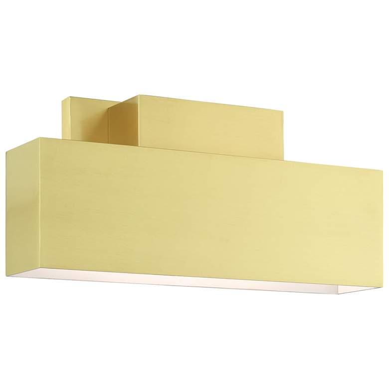 Image 1 Lynx 2 Light Satin Brass Outdoor ADA Wall Sconce