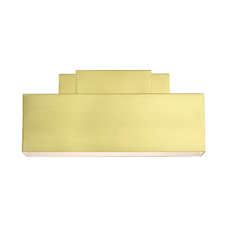 Image 5 Lynx 2 Light Satin Brass Outdoor ADA Wall Sconce more views