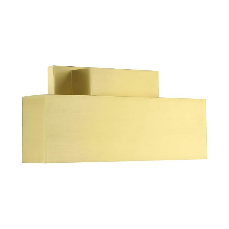 Image 6 Lynx 2 Light Satin Brass Outdoor ADA Wall Sconce more views